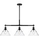 Orwell 3 Light 36 inch Matte Black Linear Pendant Ceiling Light